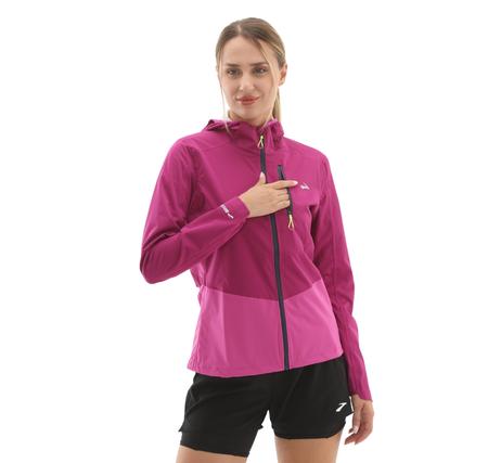 Brooks High Point Waterproof Jacket 2 Kadın Yağmurluk-Rüzgarlık Pembe