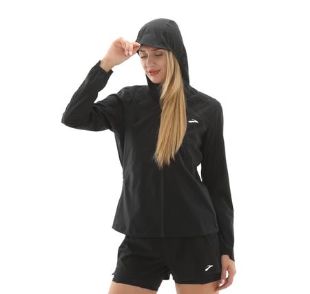 Brooks High Point Waterproof Jacket 2 Kadın Yağmurluk-Rüzgarlık Siyah