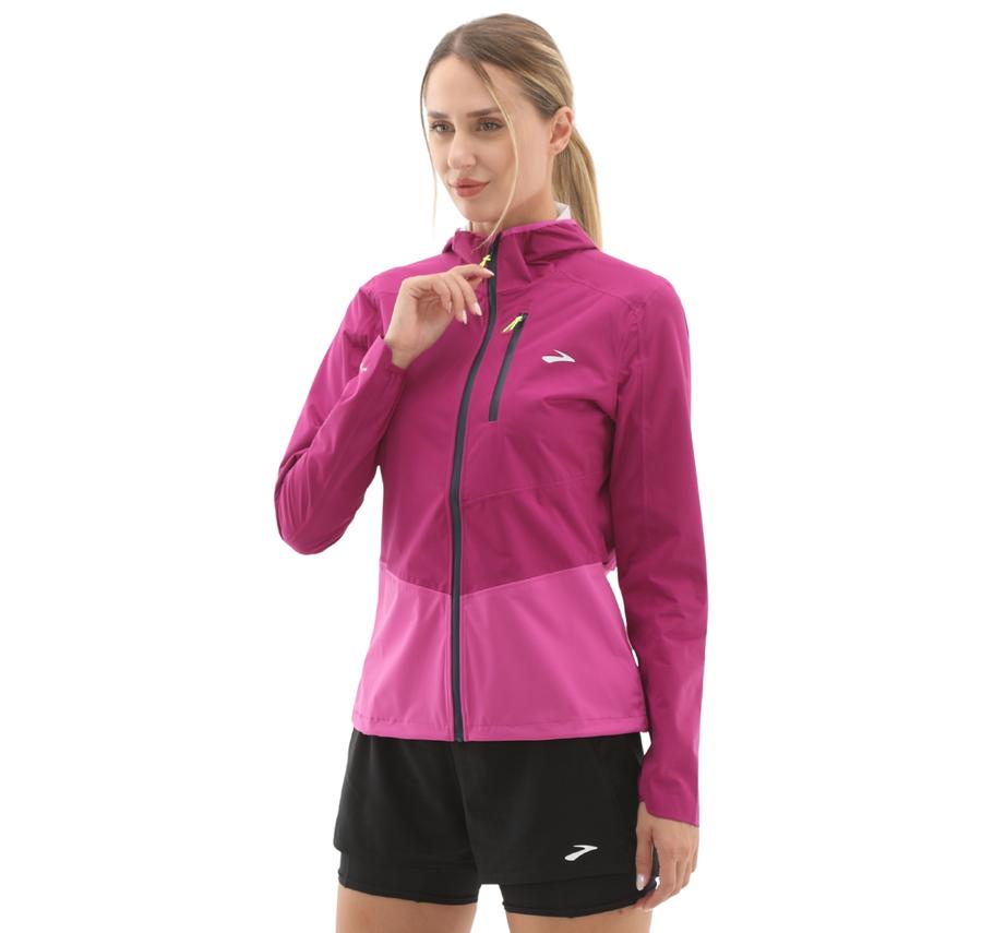 Brooks High Point Waterproof Jacket 2 Kadın Yağmurluk-Rüzgarlık Pembe Brooks High Point Waterproof Jacket 2 Kadın Yağmurluk-Rüzgarlık Pembe