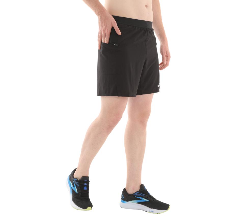 Brooks Journey 7" 2-In-1 Short Erkek Şort Ve Kapri Siyah Brooks Journey 7" 2-In-1 Short Erkek Şort Ve Kapri Siyah