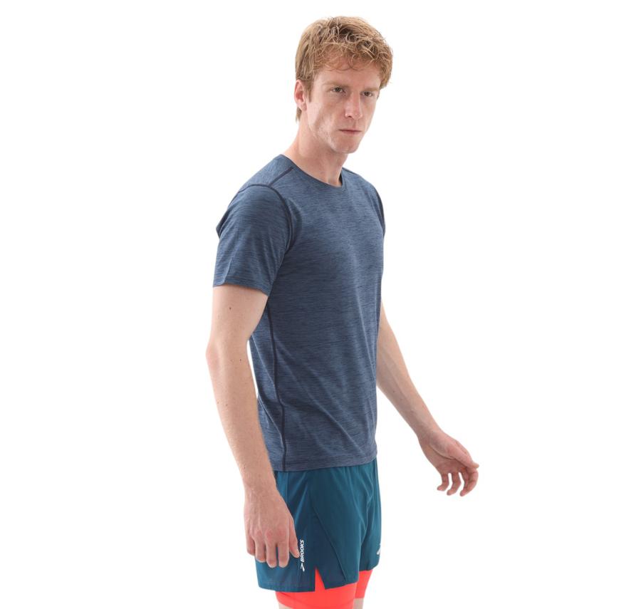 Brooks Luxe Short Sleeve Erkek T-Shirt Lacivert Brooks Luxe Short Sleeve Erkek T-Shirt Lacivert