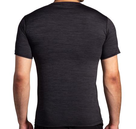 Brooks Luxe Short Sleeve Erkek T-Shirt Siyah