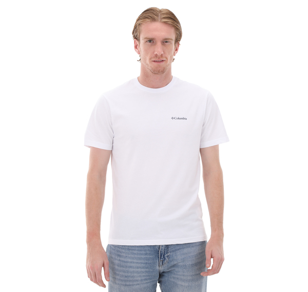 Columbia Cs0282 Csc M Basıc Sm Logo Brushed Ss Tee Erkek T-Shirt Beyaz