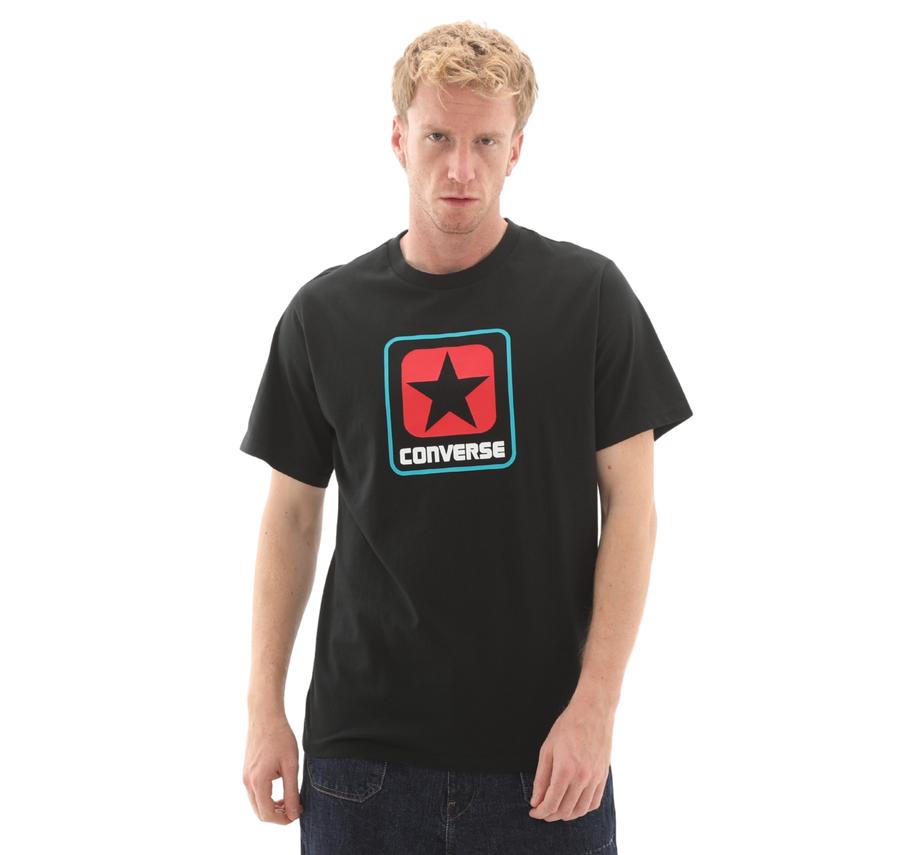 Converse Box Logo Tee T-Shirt Siyah Converse Box Logo Tee T-Shirt Siyah