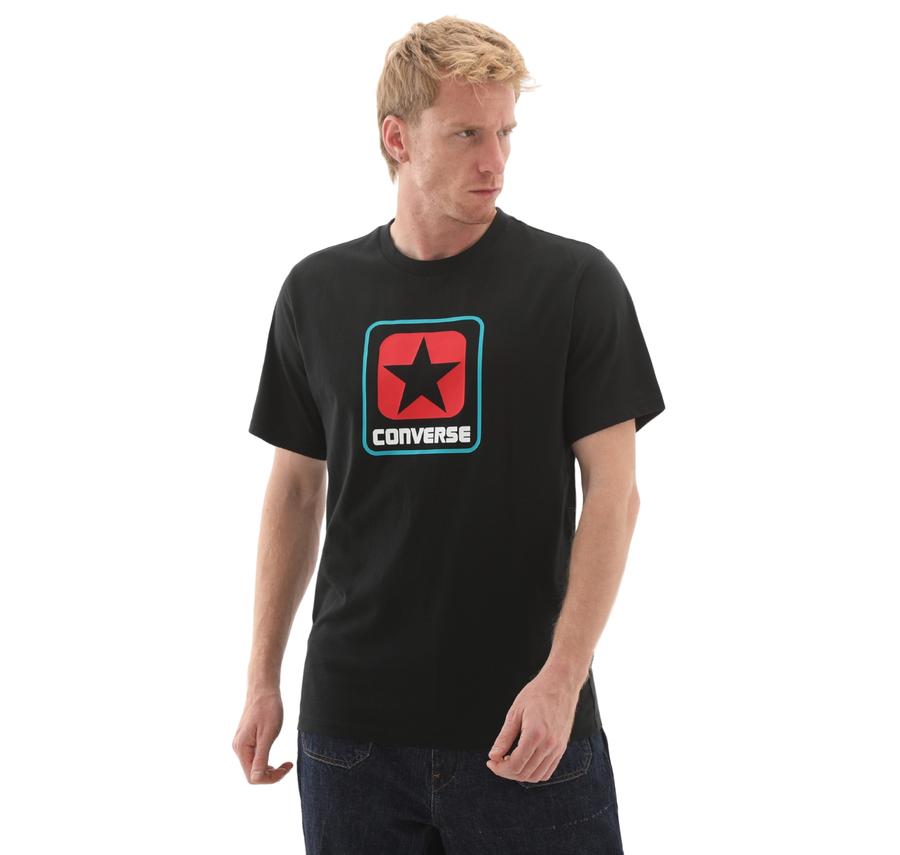 Converse Box Logo Tee T-Shirt Siyah Converse Box Logo Tee T-Shirt Siyah