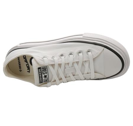 Converse Chuck Taylor All Star Lıft Double Stack Platform Kadın Spor Ayakkabı Beyaz