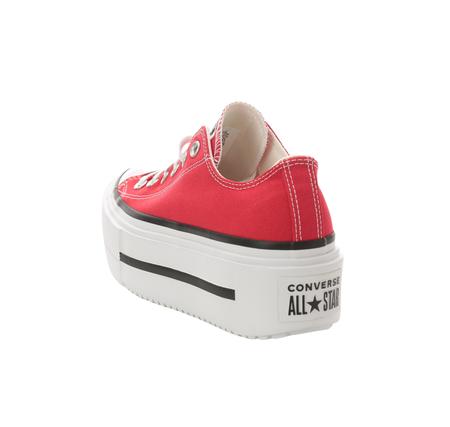 Converse Chuck Taylor All Star Lıft Double Stack Platform Kadın Spor Ayakkabı Kırmızı