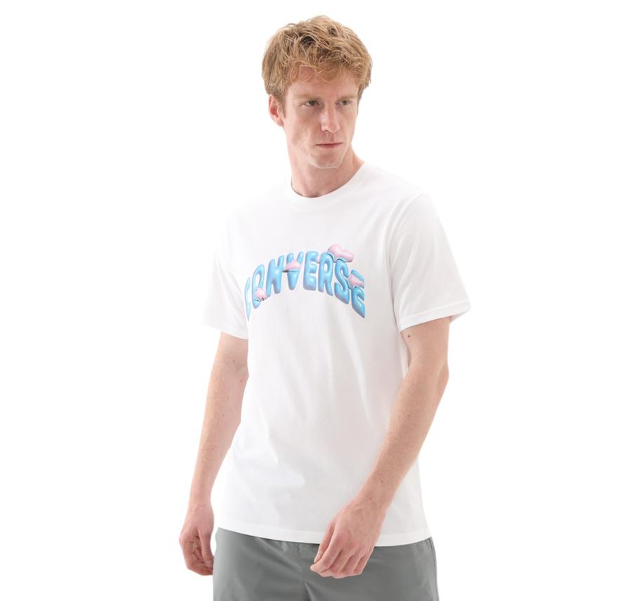 Converse Clouds T-Shırt T-Shirt Beyaz Converse Clouds T-Shırt T-Shirt Beyaz