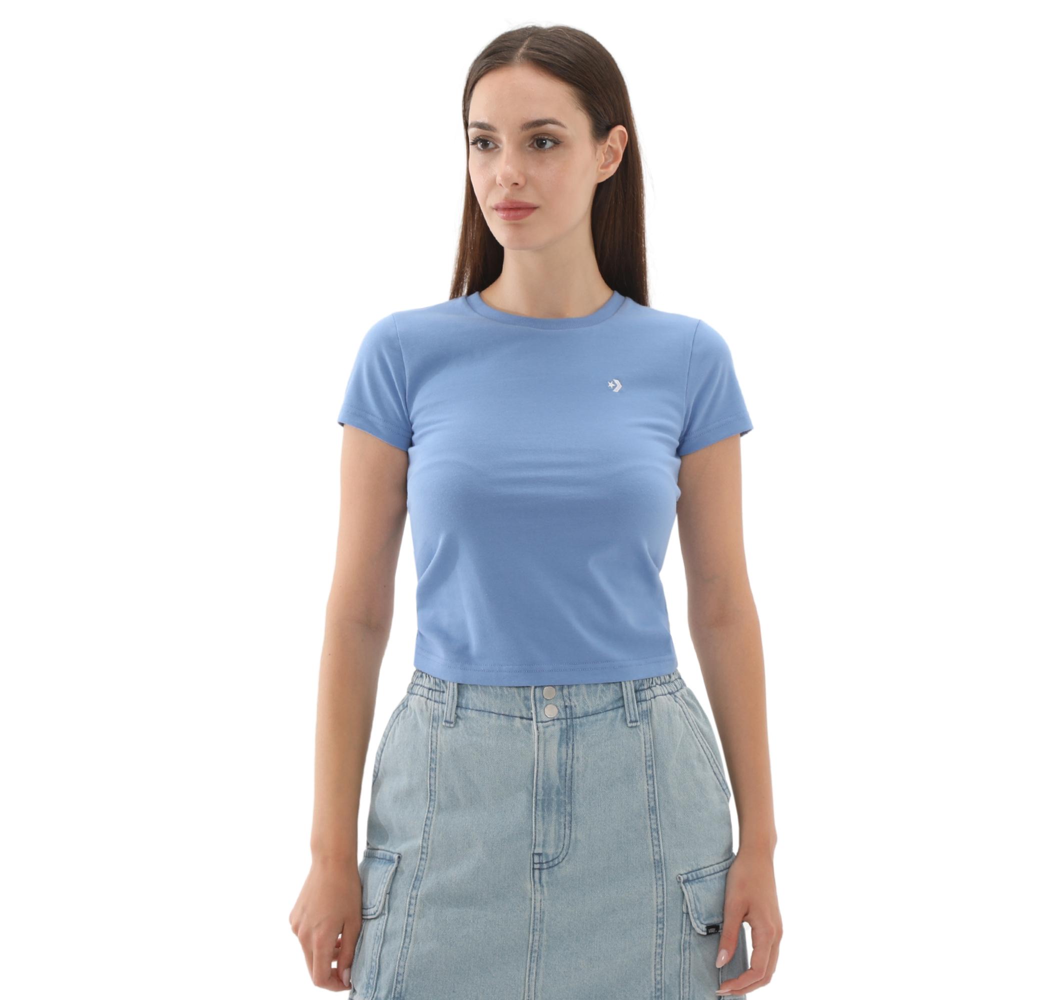Unisex футболка Converse Cropped T-Shirt İndigo
