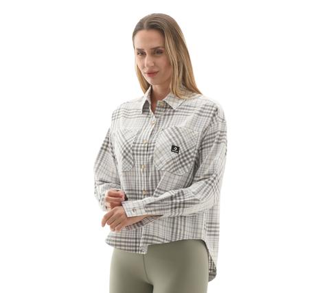 Converse Flannel Button-Down Oversızed Shırt Converse Flannel Button-Down Oversızed Shırt