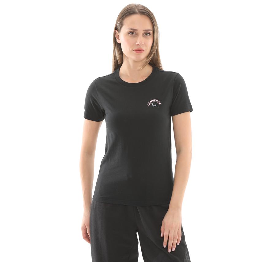 Converse Flower Garden Slım-Fıt T-Shırt T-Shirt Siyah Converse Flower Garden Slım-Fıt T-Shırt T-Shirt Siyah