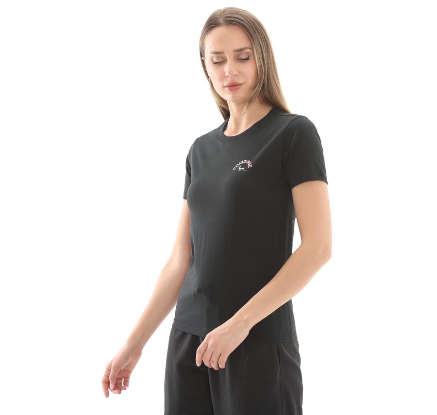 Converse Flower Garden Slım-Fıt T-Shırt T-Shirt Siyah Converse Flower Garden Slım-Fıt T-Shırt T-Shirt Siyah