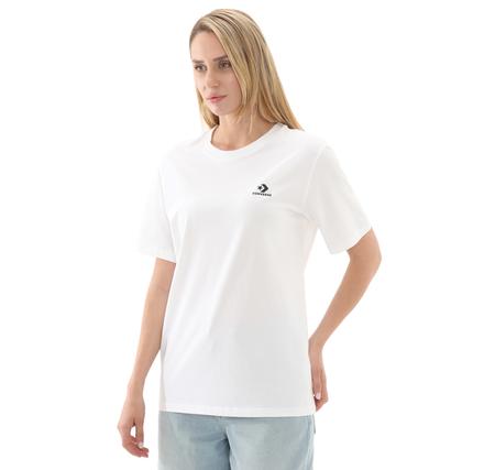 Converse Go-To Embroıdered Star Chevron Standard Fıt T-Shırt T-Shirt Beyaz