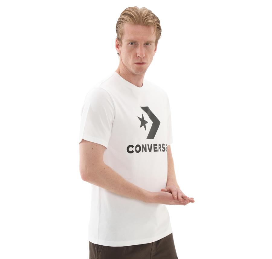 Converse Go-To Star Chevron Logo Standard-Fıt T-Shırt T-Shirt Beyaz Converse Go-To Star Chevron Logo Standard-Fıt T-Shırt T-Shirt Beyaz