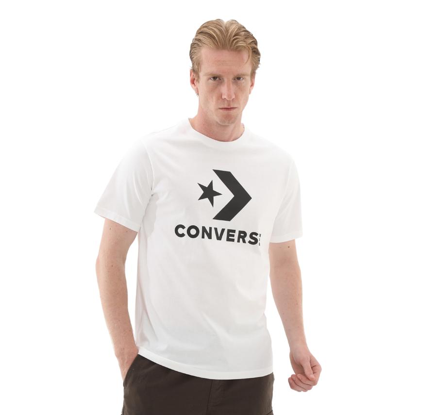 Converse Go-To Star Chevron Logo Standard-Fıt T-Shırt T-Shirt Beyaz Converse Go-To Star Chevron Logo Standard-Fıt T-Shırt T-Shirt Beyaz