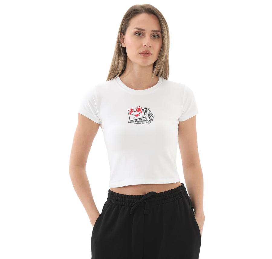 Converse Love Letter T-Shırt Kadın T-Shirt Beyaz Converse Love Letter T-Shırt Kadın T-Shirt Beyaz
