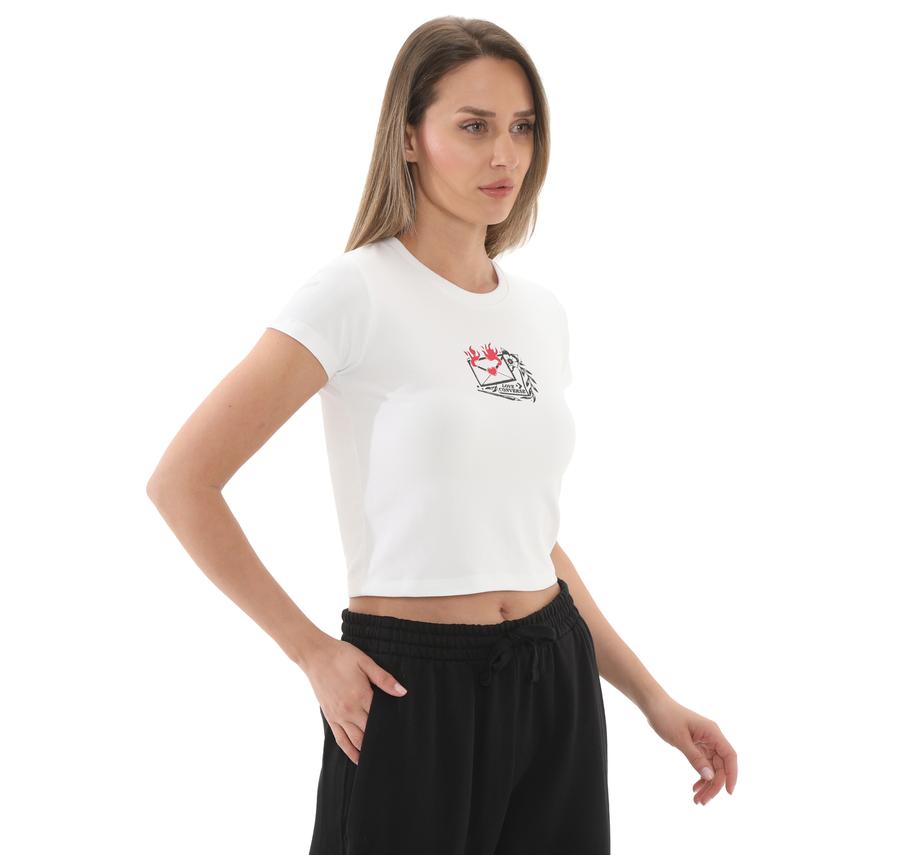 Converse Love Letter T-Shırt Kadın T-Shirt Beyaz Converse Love Letter T-Shırt Kadın T-Shirt Beyaz
