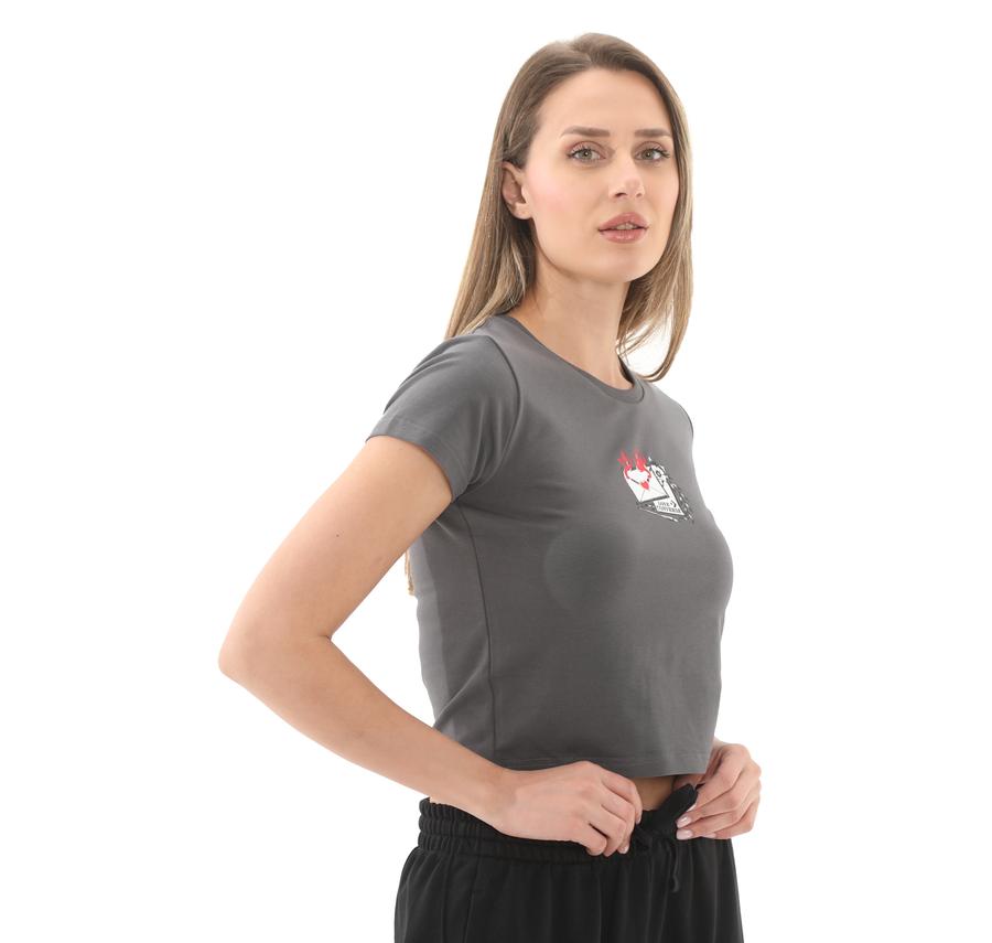 Converse Love Letter T-Shırt Kadın T-Shirt Gri Converse Love Letter T-Shırt Kadın T-Shirt Gri