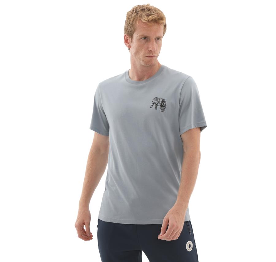 Converse Skeleton Party T-Shırt T-Shirt Gri Converse Skeleton Party T-Shırt T-Shirt Gri