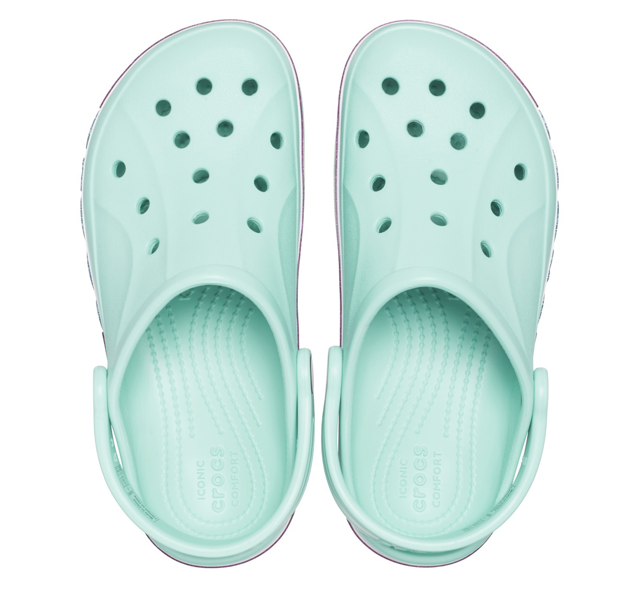 Детские шлепки Crocs Bayaband Rainbow Glitter Clg K Terlik Açik