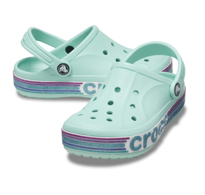 Crocs Bayaband Rainbow Glitter Clg K Çocuk Terlik Açık Mavi