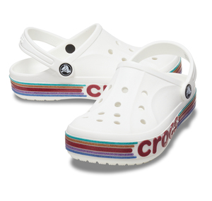 Crocs Bayaband Rainbow Glitter Clg K Çocuk Terlik Beyaz