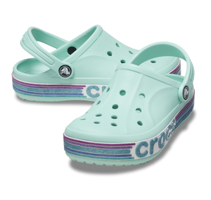 Crocs Bayaband Rainbow Glitter Clg T Çocuk Terlik Açık Mavi