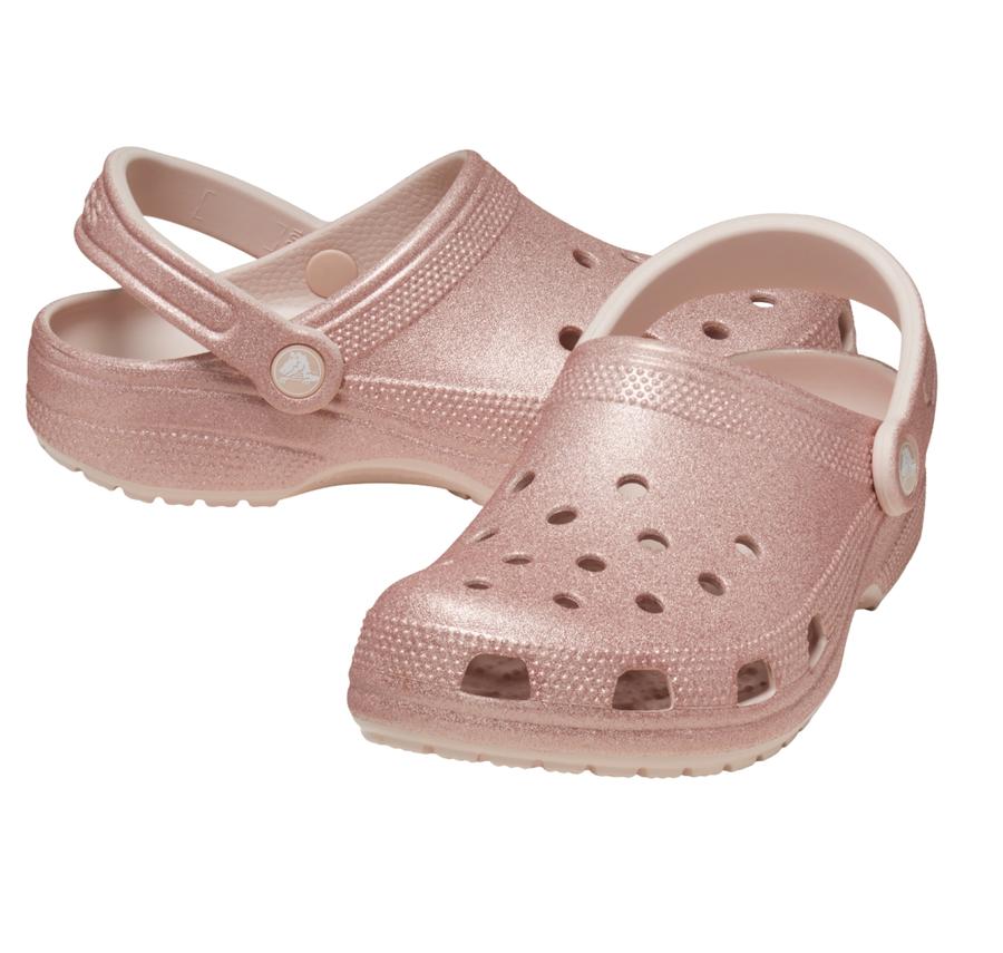 Crocs Classic Glitter Clog Terlik Pembe Crocs Classic Glitter Clog Terlik Pembe