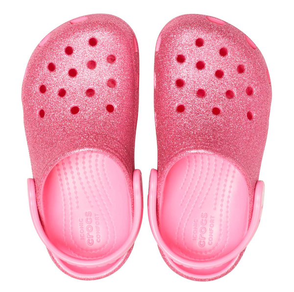 Crocs Classic Glitter Clog T Çocuk Terlik Pembe