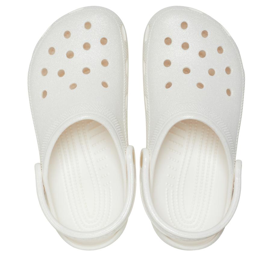 Crocs Classic Glitter Clog Terlik Beyaz Crocs Classic Glitter Clog Terlik Beyaz