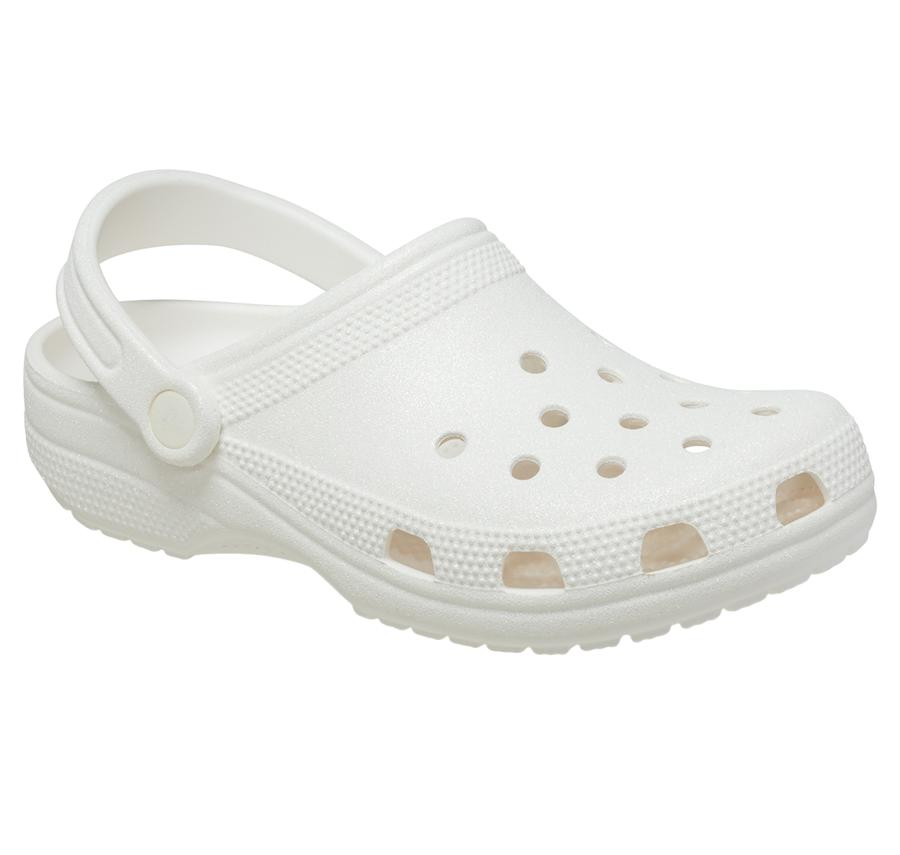 Crocs Classic Glitter Clog Terlik Beyaz Crocs Classic Glitter Clog Terlik Beyaz
