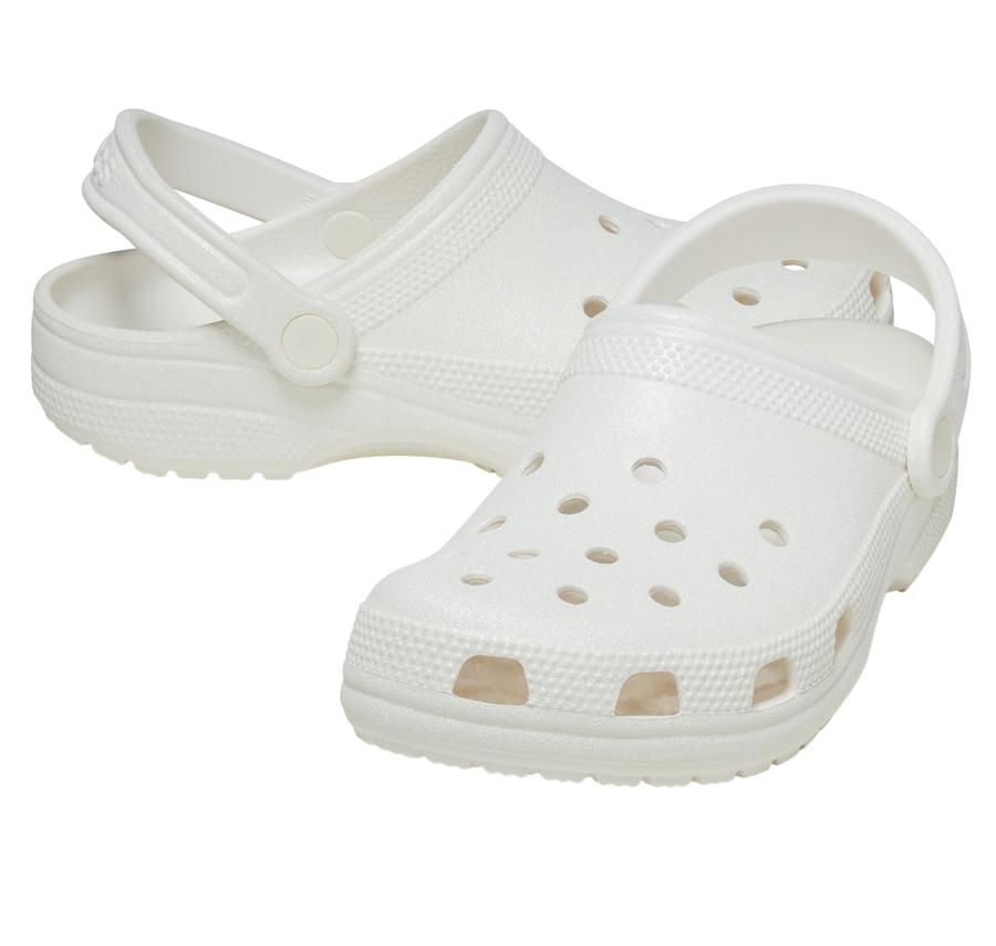 Crocs Classic Glitter Clog Terlik Beyaz Crocs Classic Glitter Clog Terlik Beyaz