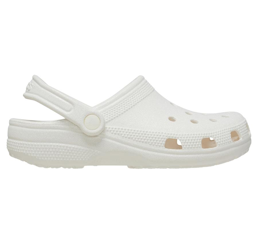 Crocs Classic Glitter Clog Terlik Beyaz Crocs Classic Glitter Clog Terlik Beyaz