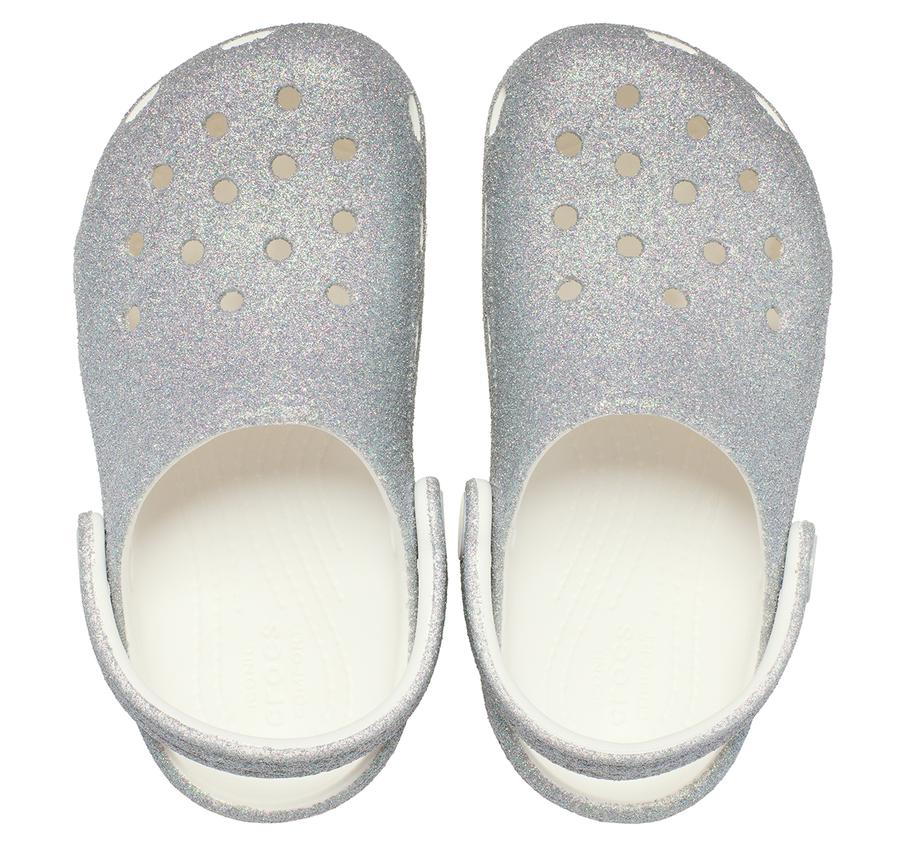 Crocs Classic Iridescent Glitter Cgt Çocuk Terlik Gri Crocs Classic Iridescent Glitter Cgt Çocuk Terlik Gri