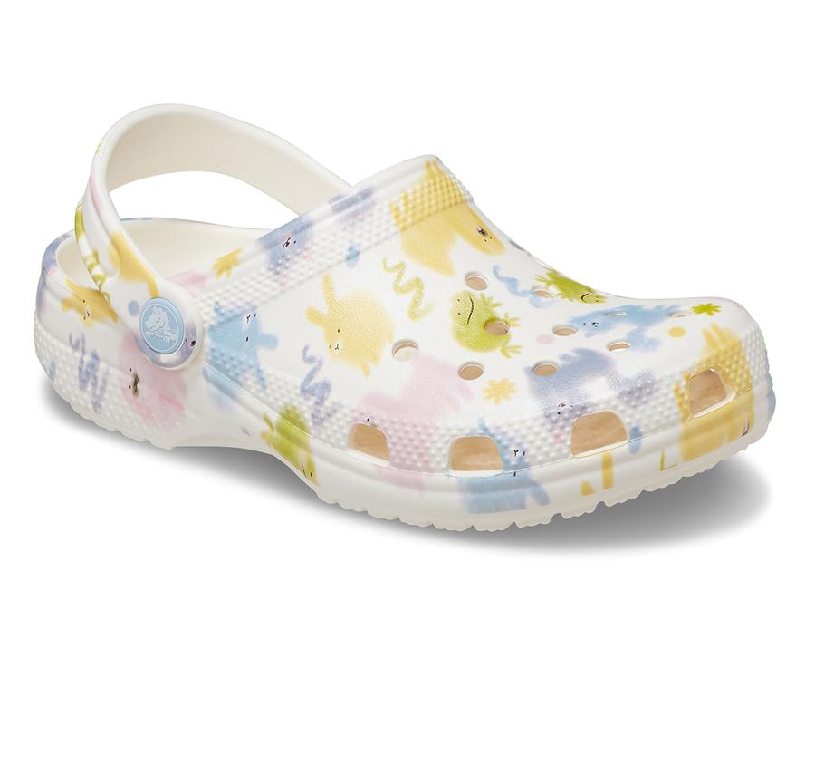 Crocs Classic Pastel Pets Clog T Çocuk Terlik Beyaz Crocs Classic Pastel Pets Clog T Çocuk Terlik Beyaz