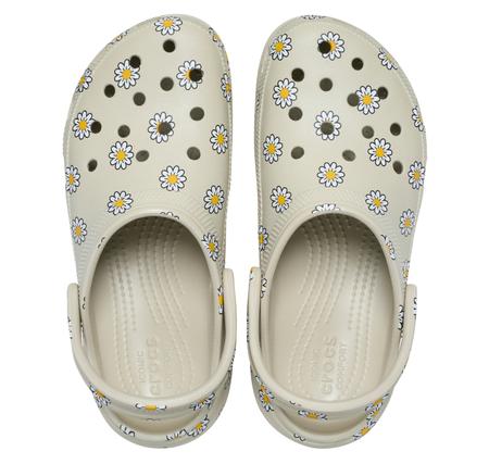 Crocs Classic Platform Floral Clog Kadın Terlik Gri