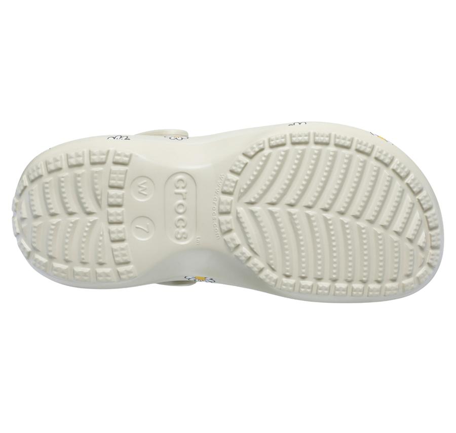 Crocs Classic Platform Floral Clog Kadın Terlik Gri Crocs Classic Platform Floral Clog Kadın Terlik Gri