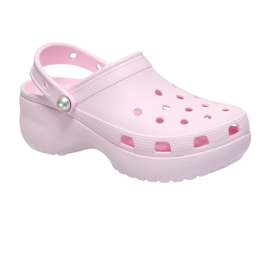 Crocs Classic Platform Pearl Clog Kadın Terlik Pembe Crocs Classic Platform Pearl Clog Kadın Terlik Pembe