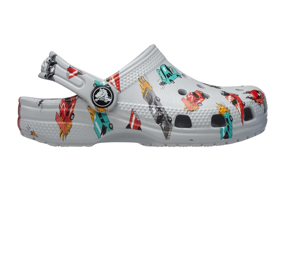 Crocs Classic Race Cars Graphic Cg T Çocuk Terlik Gri Crocs Classic Race Cars Graphic Cg T Çocuk Terlik Gri