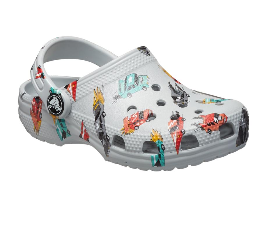Crocs Classic Race Cars Graphic Cg T Çocuk Terlik Gri Crocs Classic Race Cars Graphic Cg T Çocuk Terlik Gri