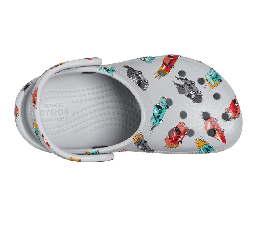 Crocs Classic Race Cars Graphic Cg T Çocuk Terlik Gri Crocs Classic Race Cars Graphic Cg T Çocuk Terlik Gri