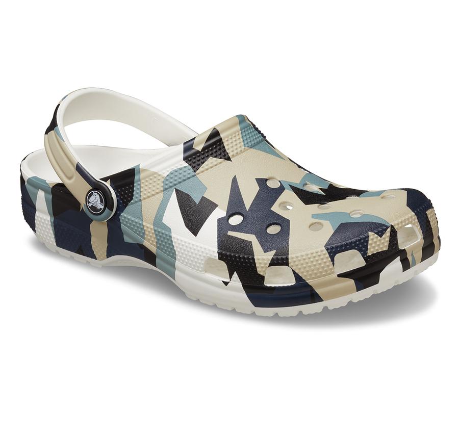 Crocs Geo Camo Clog Terlik Gri Crocs Geo Camo Clog Terlik Gri