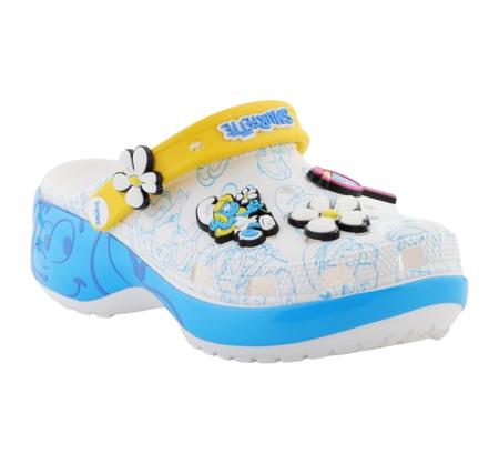 Crocs Smurfs Platform Clog Kadın Terlik Gri