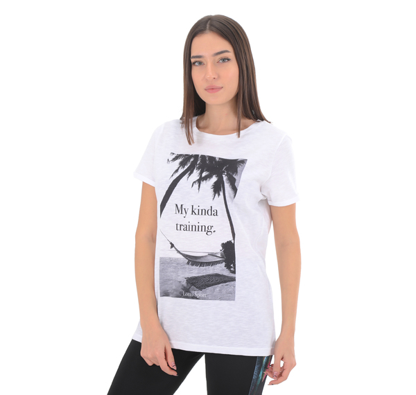 Lotto Tee Hammock Js W Kadın T-Shirt Beyaz Lotto Tee Hammock Js W Kadın T-Shirt Beyaz
