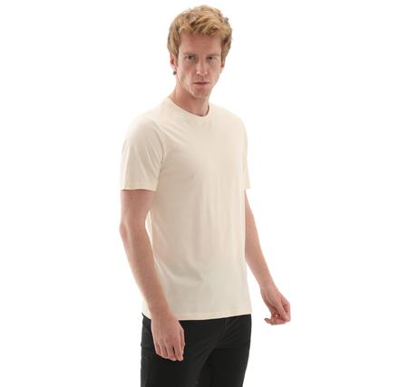 Lumberjack 5M Mb Ct110 Pm C Nk T-Sh 5Fx Erkek T-Shirt Krem