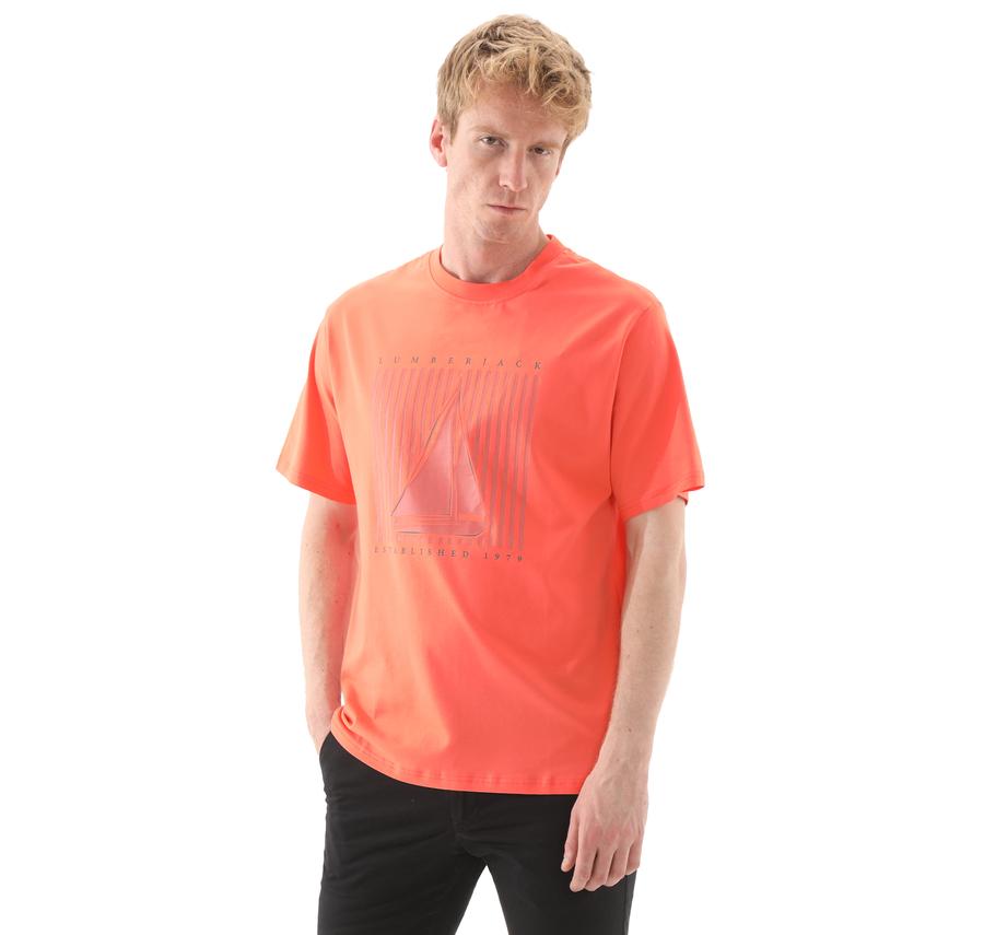 Lumberjack 5M Ml Pete 11Otd2-24 5Fx Erkek T-Shirt Turuncu Lumberjack 5M Ml Pete 11Otd2-24 5Fx Erkek T-Shirt Turuncu