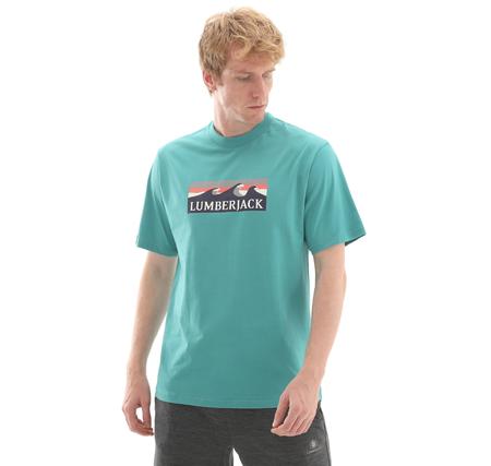 Lumberjack 5M Ml Roger 11Otd2-31 5Fx Erkek T-Shirt Turkuaz