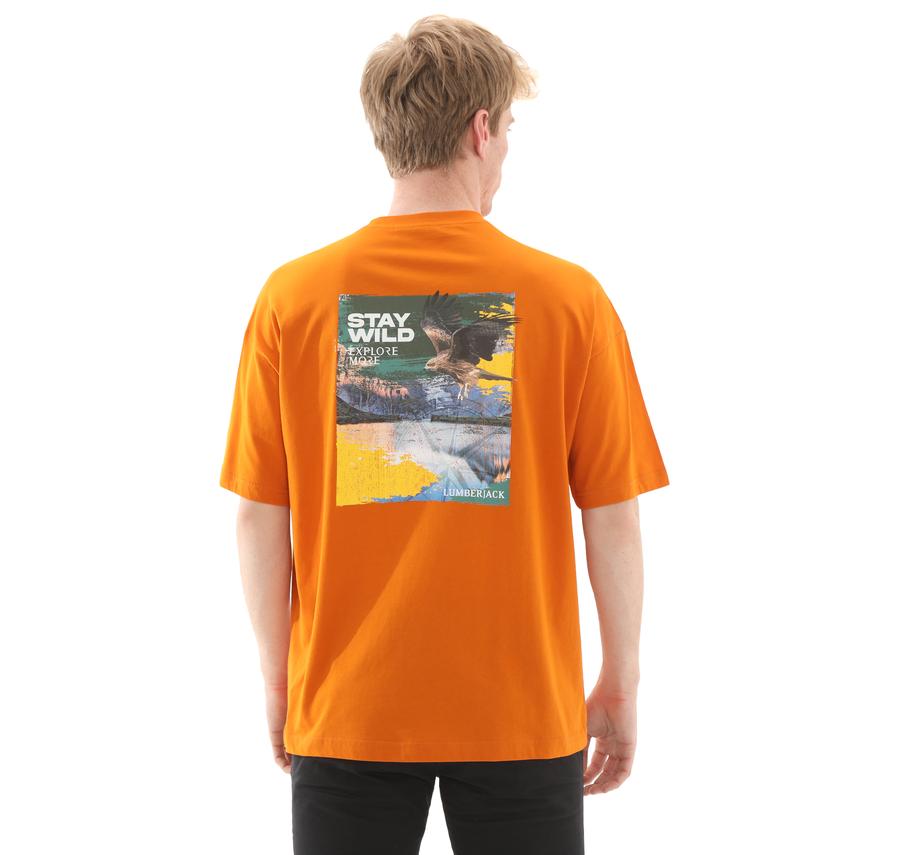 Lumberjack 5M Ml Star 11Otd1-27 5Fx Erkek T-Shirt Turuncu Lumberjack 5M Ml Star 11Otd1-27 5Fx Erkek T-Shirt Turuncu