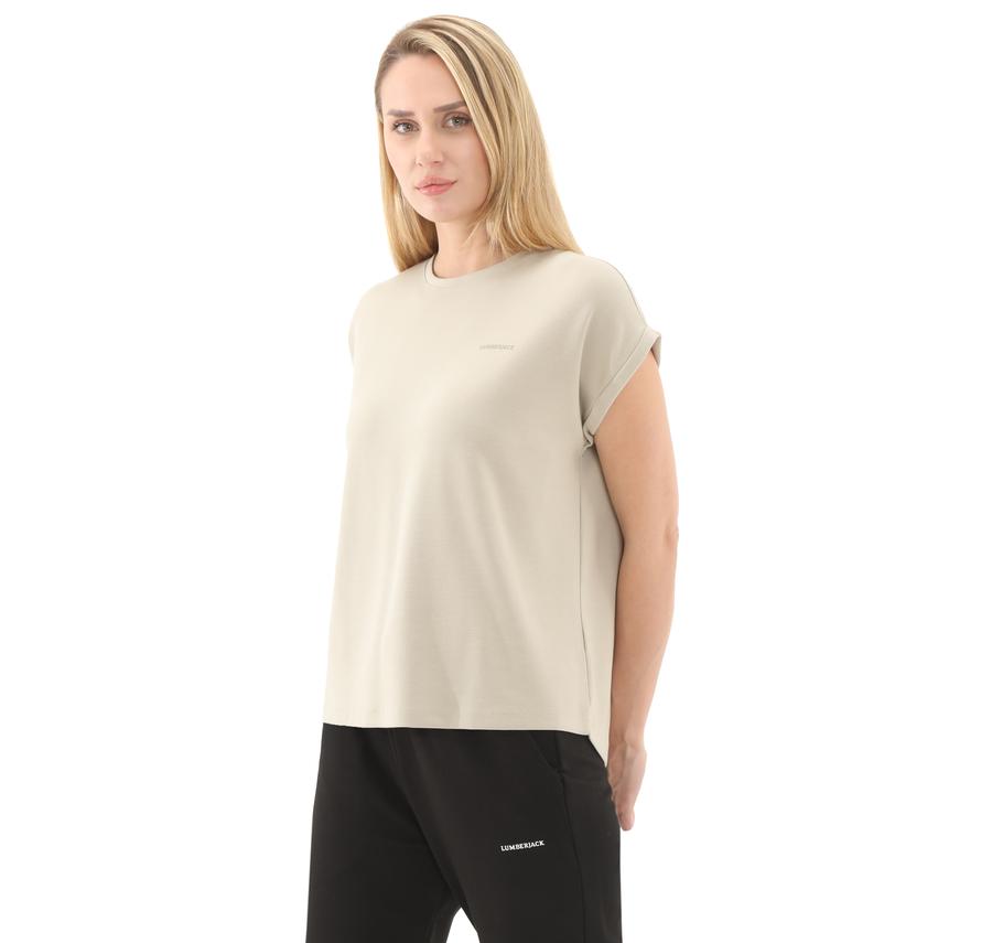 Lumberjack 5M Wl Cındy 11Ck1213 5Fx Kadın T-Shirt Krem Lumberjack 5M Wl Cındy 11Ck1213 5Fx Kadın T-Shirt Krem