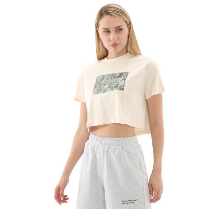 Lumberjack 5M Wl Rena 11Outss25105 5Fx Kadın T-Shirt Krem